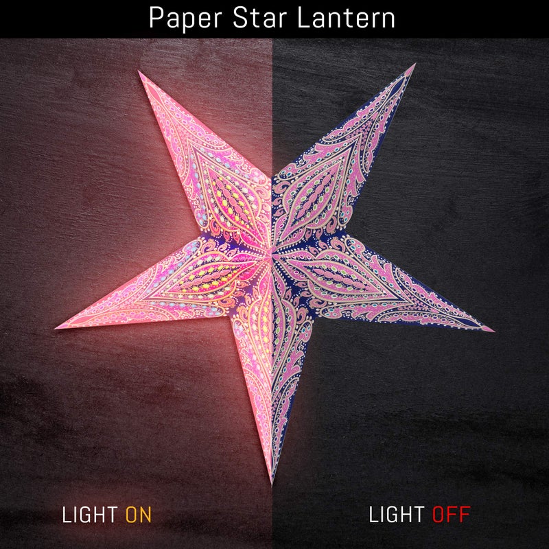 GalaxyArts - Queen (Blue Pink, Medium) - Paper Star Lantern - Image 4